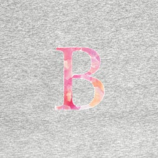 Beta Pink Watercolor Letter T-Shirt